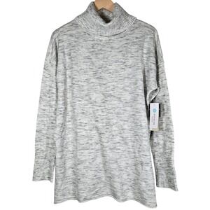 RD Style Women Grey Space Dye Turtleneck‎ Sweater 71S817SFO 1X Stitch Fix New